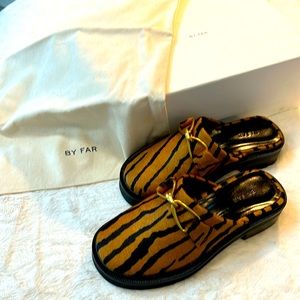 NWT -BY FAR Walker Tiger Print Women's Slip On Shoes Size 5.5